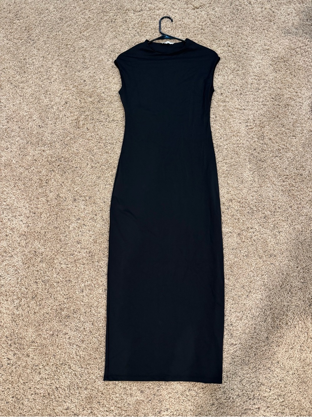 Zara Sleeveless Black Maxi Dress - Sleek Bodycon Style